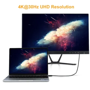 CableCreation USB C to HDMI Cable for Home Office 4K@60Hz 6FT, Type C to HDMI Thunderbolt 3 Compatible with iPhone 16 Pro Max Plus, MacBook Pro Air iPad Pro, XPS