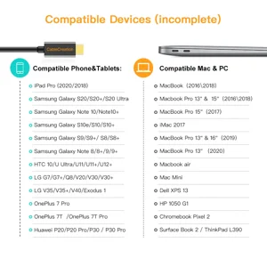 CableCreation USB C to HDMI Cable for Home Office 4K@60Hz 6FT, Type C to HDMI Thunderbolt 3 Compatible with iPhone 16 Pro Max Plus, MacBook Pro Air iPad Pro, XPS