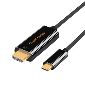 CableCreation USB C to HDMI Cable for Home Office 4K@60Hz 6FT, Type C to HDMI Thunderbolt 3 Compatible with iPhone 16 Pro Max Plus, MacBook Pro Air iPad Pro, XPS