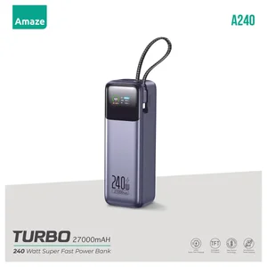 Amaze A240 Super Fast Power Bank 27000mAh 240W PD 3.1 140W Dual Type-C and USB-A 97.2Wh