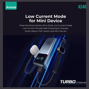 Amaze A240 Super Fast Power Bank 27000mAh 240W PD 3.1 140W Dual Type-C and USB-A 97.2Wh