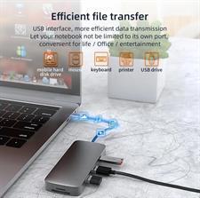 USHB BL10V 10-in-1 USB 3.0 Type-C Hub - HD-MI, USB3.0, USB2.0 x 2, SD, TF, RJ45, VGA, Audio 3.5mm, PD - High Definition Video Transfer