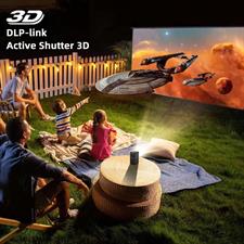 BYINTEK P20 Mini DLP Projector HD LED Wi-Fi Film Battery Operated Portable Projector Supports Full HD 1080P 4K Android 9.0 OS Wireless Display for Smartphone Tablet & PC