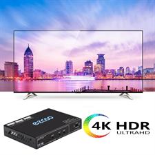 EZCOO HDMI Splitter 1x2 4K 60Hz 4:4:4 18Gbps HDR Dolby Vision HDCP 2.2, Audio Breakout SPDIF Optical 5.1CH