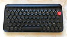 LOFREE Wireless Mechanical Bluetooth Keyboard, Wireless/Wired USB Rechargeable 79 Keys Blue Switches with Adjustable White LED Backlit, Retro Round Keycaps Keyboard for Windows/Android/Mac/iOS, Blue & Black