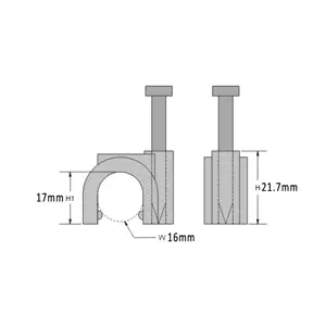 KSS - 6mm Width Wire Clip with Steel Nail, White, Cable organizer for Tables, Walls, Ceiling, Telephone, Boards Etc. – Pack of 100