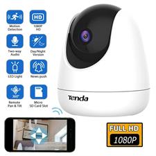Tenda CP3 Security Pan/Tilt Smart Camera, 360° All-Round Vision, 1080P HD, Motion Detection, Two-Way Audio, Night Vision, Voice Customization, Micro SD Card and Cloud Storage (Wireless)