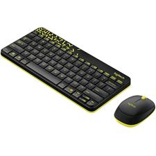 Logitech MK240 NANO Wireless Keyboard and Mouse Combo (Black/Chartreuse Yellow) 920-008202