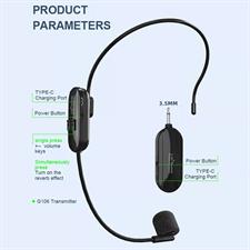 2.4G Wireless Microphone Headset 160FT Range Mic System For Teach Outdoor Speech