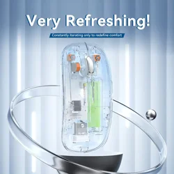 Transparent Wireless Mouse BT5.1/2.4G Bluetooth Mouse Rechargeable Mute Laptop Mice for Mac,iPad,MacBook,Laptop,PC Silent Mouse