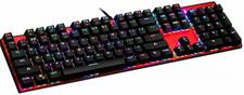 MOTOSPEED CK104 Mechanical Keyboard with Blue Red Switches,104-Key RGB Backlit Gaming Keyboard Aluminium USB Wired Keyboard for Gaming and Typing,Compatible for Mac & PC