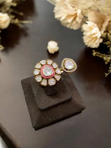 Noor Statement Double Kundan Ring