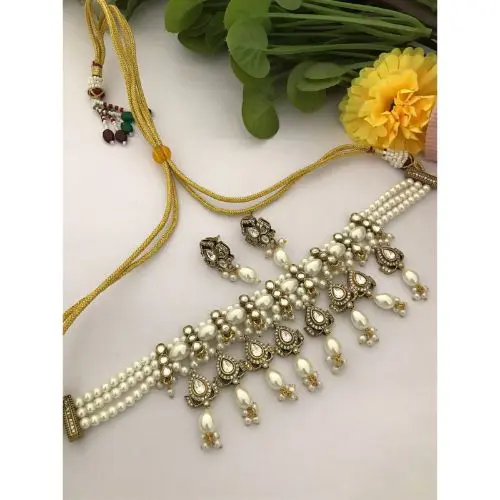 Mehrunnisa – Kundan Pearl Choker Set