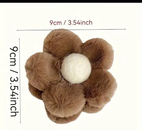 Chic Plush Floral Hair Clip