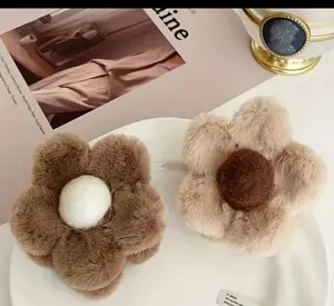 Chic Plush Floral Hair Clip