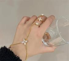 Floral Butterfly Hand Chain For Woman