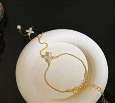 Floral Butterfly Hand Chain For Woman