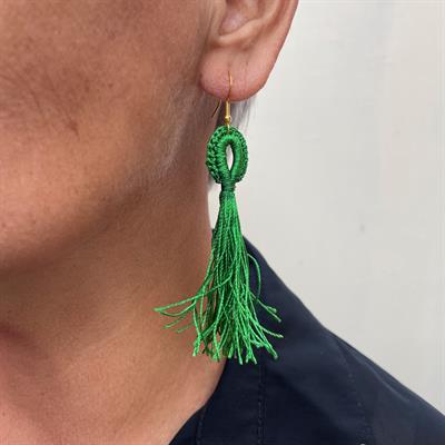 Green earrings (HME006)