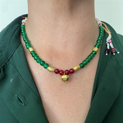 Green moti necklace (HMN56)