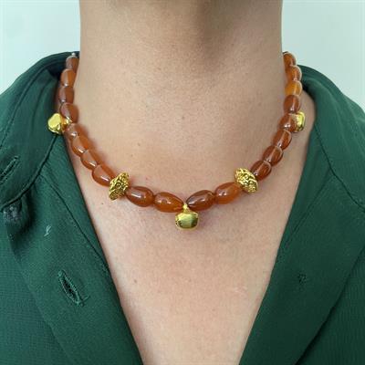 Brown moti necklace (HMN055)