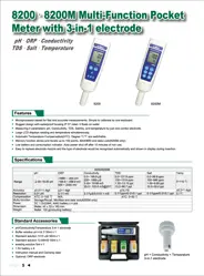8200 8200M pH/mV/Cond/TDS/Salt/Temp Meter EZDO