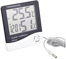 Clock/Humidity Meter Thermohygrometer Digital HTC-2