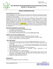 Phosphate HR Water testing kit