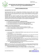 Organophosphonate/  Phosphonate Water testing kit