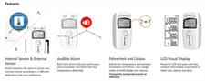 Elitech RC-4 Temperature Data Logger With External Temp Sensor Audio Alarm