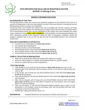 Silica HR Water testing kit