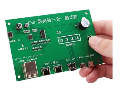 USB Cable Tester, Data Wire Test Fixture Precise Type-C/Mini USB/Micro-USB USB Cable Tester Charging Cable Tester