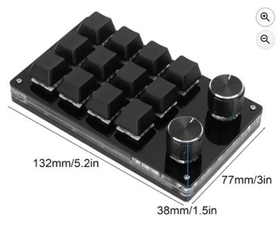 Programming Macro Pad Dustproof Easy Operation Mini Macro Mechanical Gaming Keyboard Durable Wide Application 5V 1A Red Switch for Office