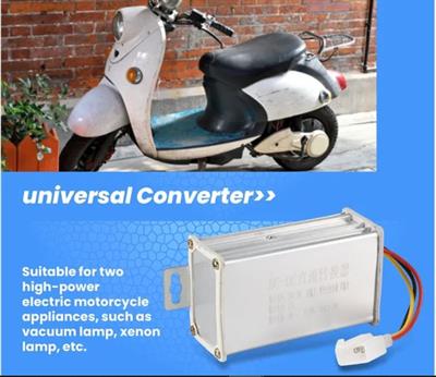 Electronic Transformer DC 36V 48V 60V 72V to 12V 10A Electric Bicycle Converter Adapter Down Transformer