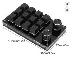 Programming Macro Pad Dustproof Easy Operation Mini Macro Mechanical Gaming Keyboard Durable Wide Application 5V 1A Red Switch for Office