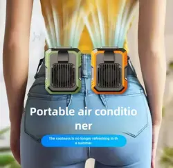 3-in-1 Portable Fan with Power Bank - USB Charging, 5000mAh Battery, Wearable Neck and Belt Design, Suitable for Outdoor, Home, Office Use - Includes Lanyard, Portable Bladeless Waist Fan with Belt Clip - USB Charging, Multifunctional Cooling and Pow