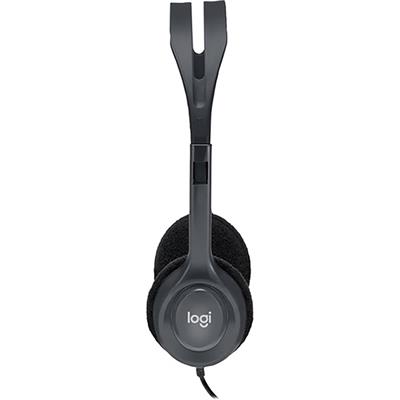 Logitech H110 Stereo Headset Black 3.5mm Dual Plug