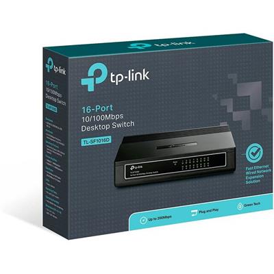 TP-LINK TL-SF1016D Unmanaged 10/100Mbps 16-Port Desktop Switch - Ver 7.0