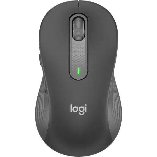 Logitech Signature M650 L Mouse, SmartWheel Scrolling, SilentTouch Silent Clicks, Bluetooth Low Energy Or Logi Bolt USB Receiver, Graphite