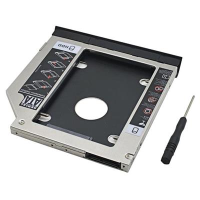 2nd HDD/SSD SATA-III Caddy for Universal CD/DVD-ROM (Silm,Big CADDY)