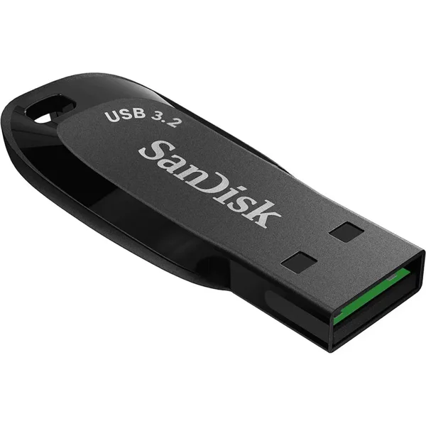 SanDisk Ultra Shift USB 3.2 Gen 1 Flash Drive 64GB, 100MB/s Read, USB-A, Black