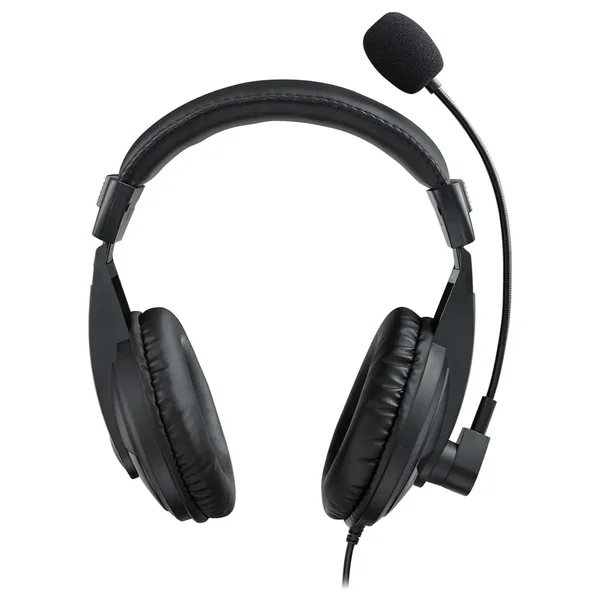 Rapoo H150S USB Stereo Headset, USB Audio Interface, 40mm Sound Unit, 360 Degree Adjustable Unidirectional Noise Reduction Microphone, Black