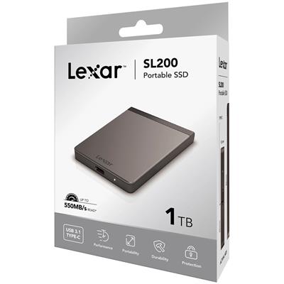 Lexar SL200 1TB Portable SSD - Up To 550MB/s - USB 3.1 Type-C