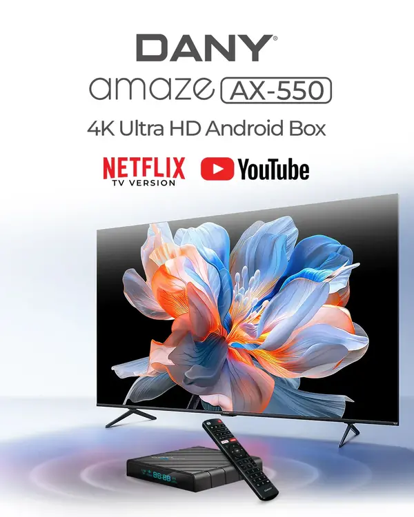 Dany Amaze AX-550 Android Box, 2Gb Ram,16Gb Rom, Optical Fiber Interface - Android 15