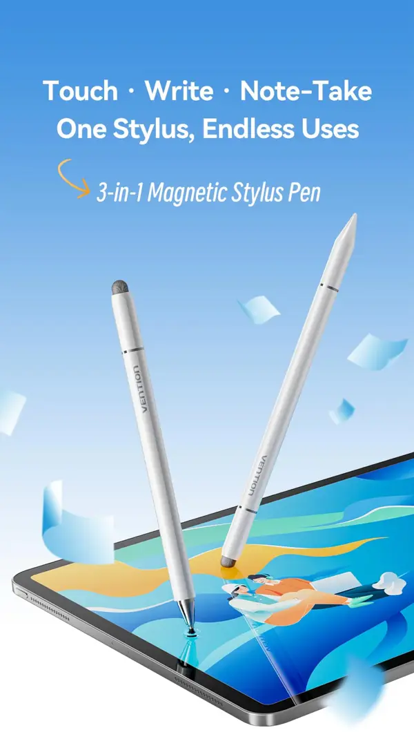 VENTION 3 IN 1 Magnetic Stylus Pen Universal Aluminum Alloy - KQLW0