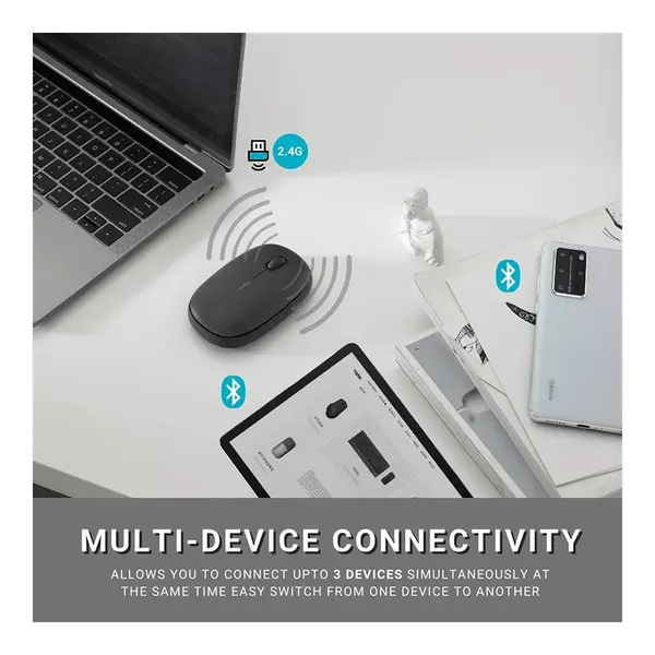 Rapoo M650 Silent Multi-mode Wireless Mouse / Dark Grey
