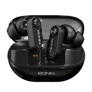 Ronin Glaze Earbuds R-7145 Ergonomic Design for a comfortable and secure fit With Enc - Black