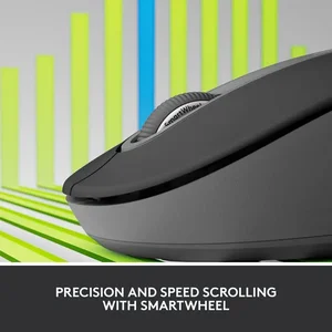 Logitech Signature M650 L Mouse, SmartWheel Scrolling, SilentTouch Silent Clicks, Bluetooth Low Energy Or Logi Bolt USB Receiver, Graphite