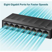 TP-Link LS1008G 8-Port 10/100/1000Mbps Desktop Unmanaged Switch Gigabit | Ver 4.0