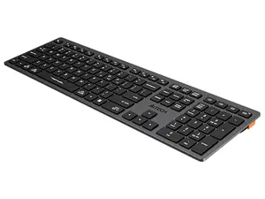 A4Tech FBX50C Fstyler Wireless Keyboard | Bluetooth + 2.4GHz, Scissor Switch, Rechargeable, US Layout, (Grey)