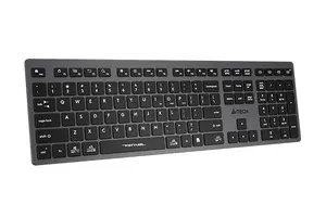 A4Tech FBX50C Fstyler Wireless Keyboard | Bluetooth + 2.4GHz, Scissor Switch, Rechargeable, US Layout, (Grey)